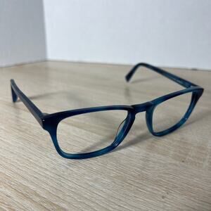 Warby Parker Bensen 343 Eyeglasses Blue Tortoise Frames Only 52-19-145
